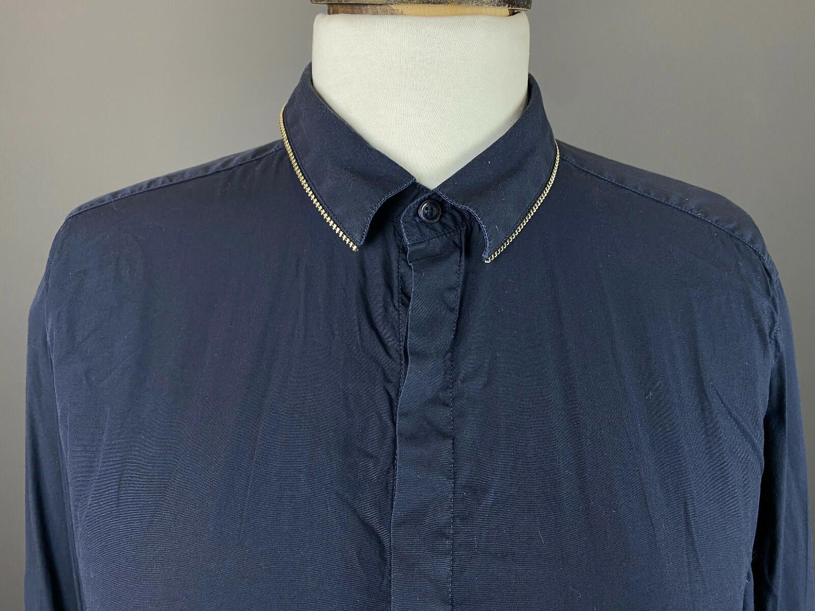 The Kooples The Kooples Blue Cotton Fitted Button Shirt Size M Size M / US 6-8 / IT 42-44 - 2 Thumbnail