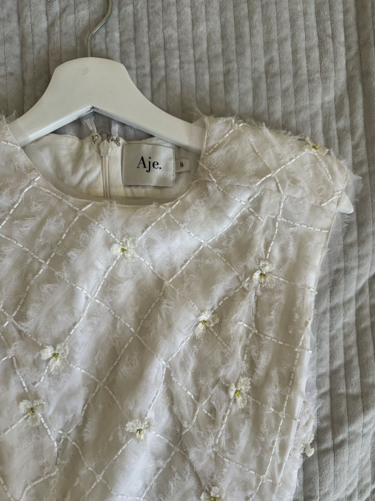 Aje AJE Mirage Cutout Beaded Organza Dress Size M / US 6-8 / IT 42-44 - 4 Thumbnail