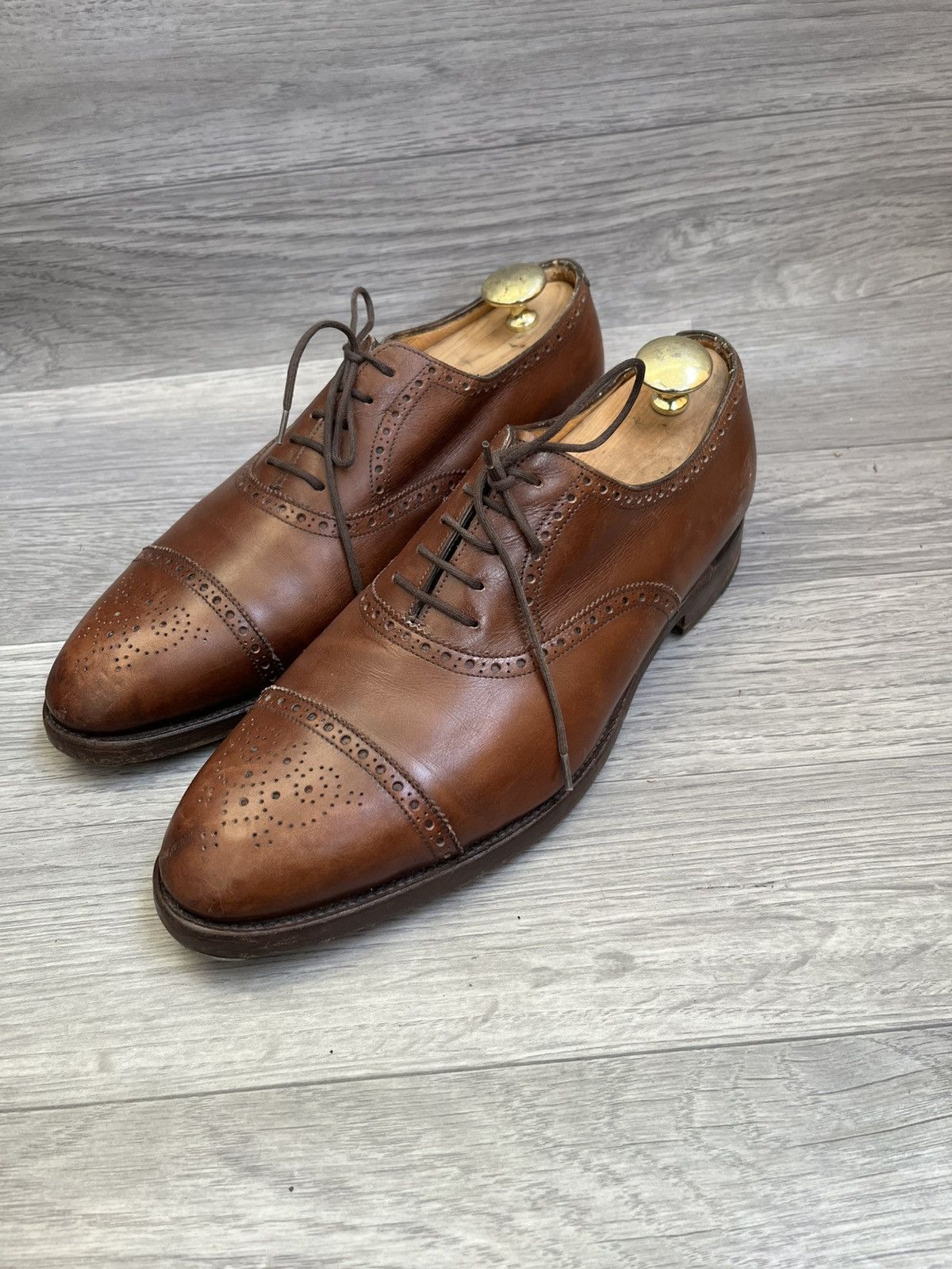 John Lobb John lobb Seymor cap-toe brouges lace up shoes sz 8.5EE Size US 9.5 / EU 42-43 - 1 Thumbnail