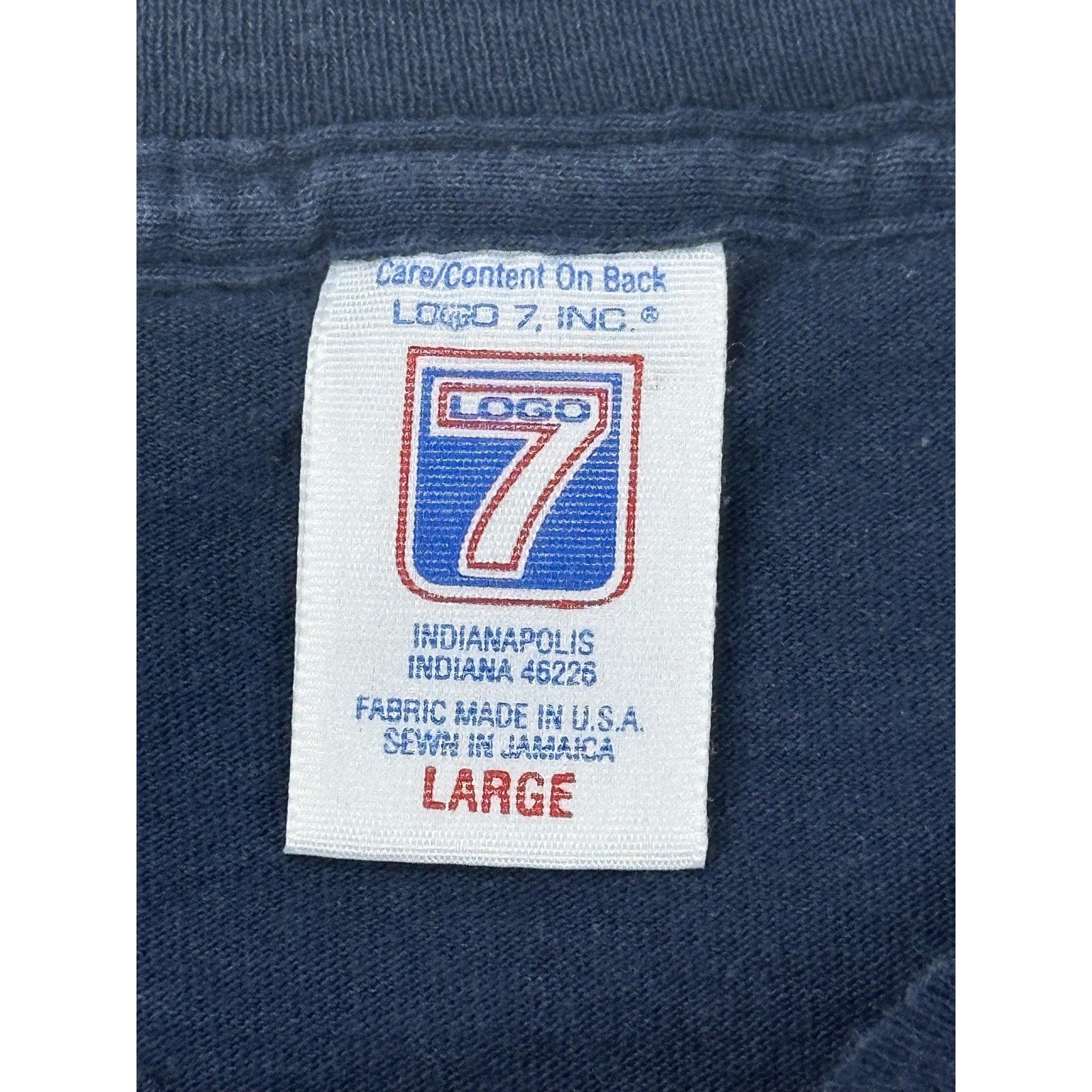 Logo 7 New York Yankees Shirt Blue MLB Baseball Logo 7 Tee 90s Sz L Size US L / EU 52-54 / 3 - 8 Thumbnail