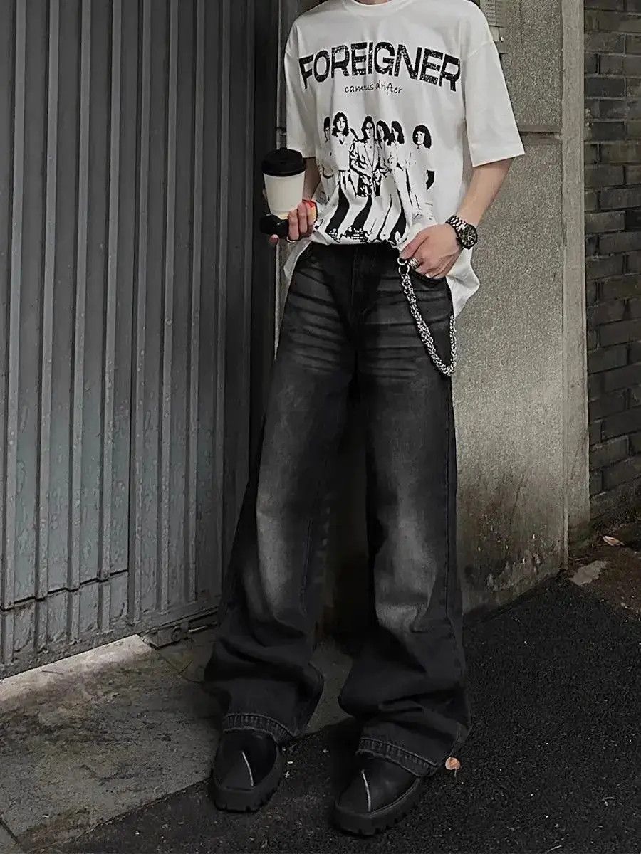 Japanese Brand Retro washed loose hip-hop jeans Size US 32 / EU 48 - 5 Thumbnail