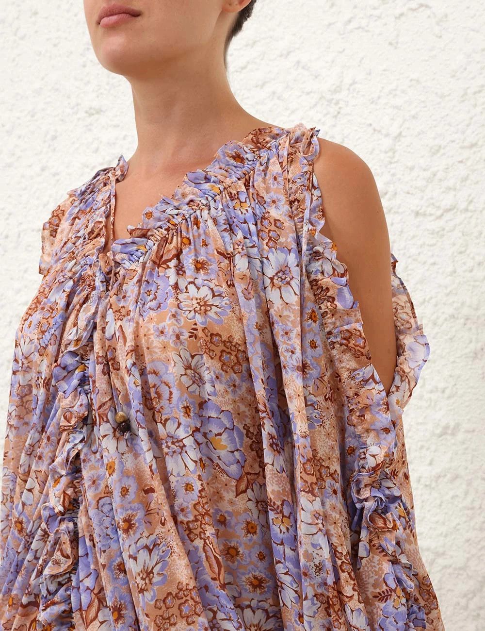Zimmermann oc11z0226 Dawning Plunge Billow DressIn Multicolor Size S / US 4 / IT 40 - 5 Thumbnail