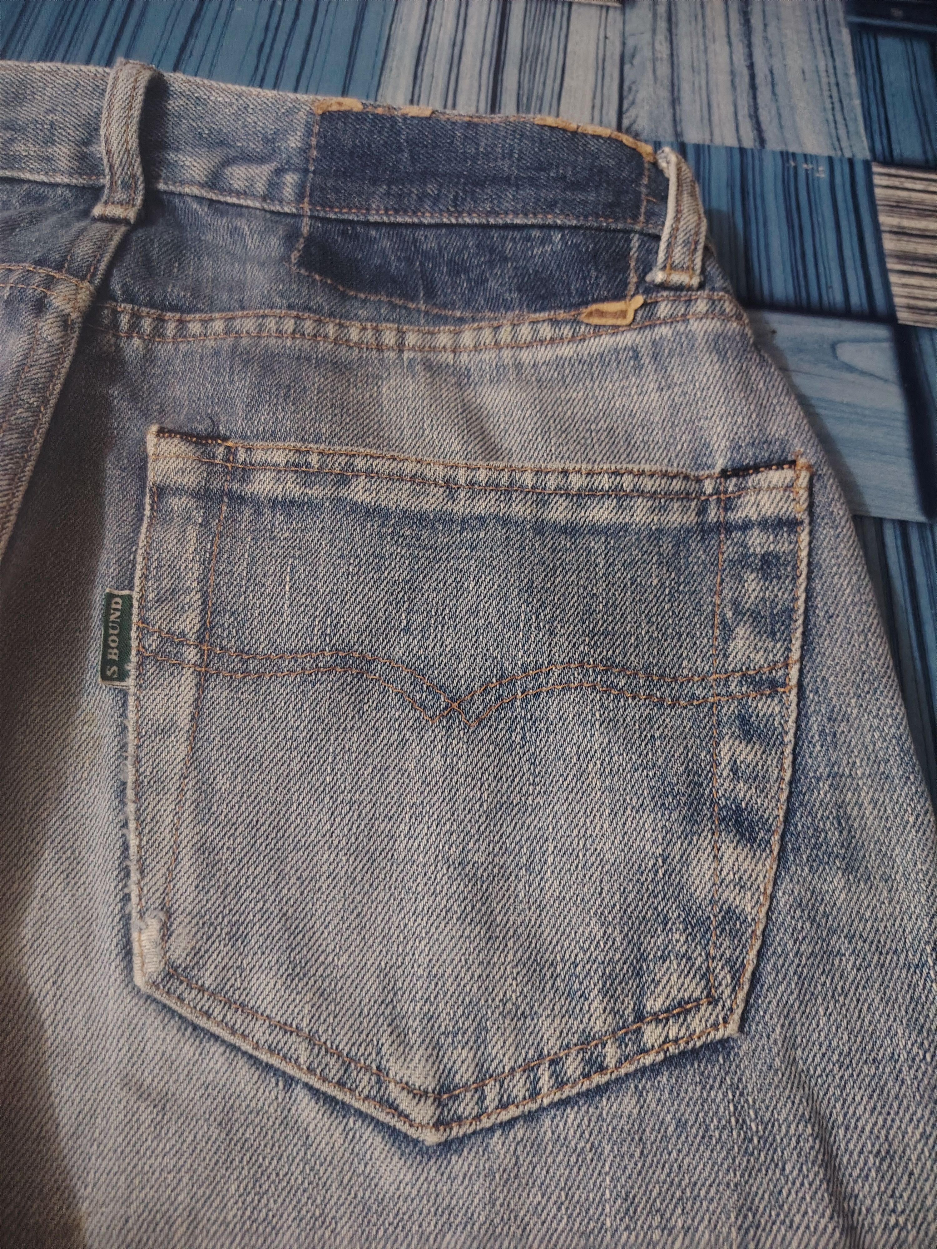 Spellbound Distressed Jeans Spellbound Rare Green line Selvedge Jeans Size US 29 - 15 Thumbnail