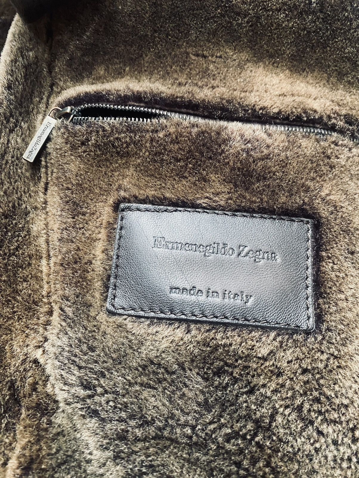 Ermenegildo Zegna Zegna 🇮🇹 brown suede full Sherpa lined car coat 50 VGC Size US M / EU 48-50 / 2 - 2 Thumbnail