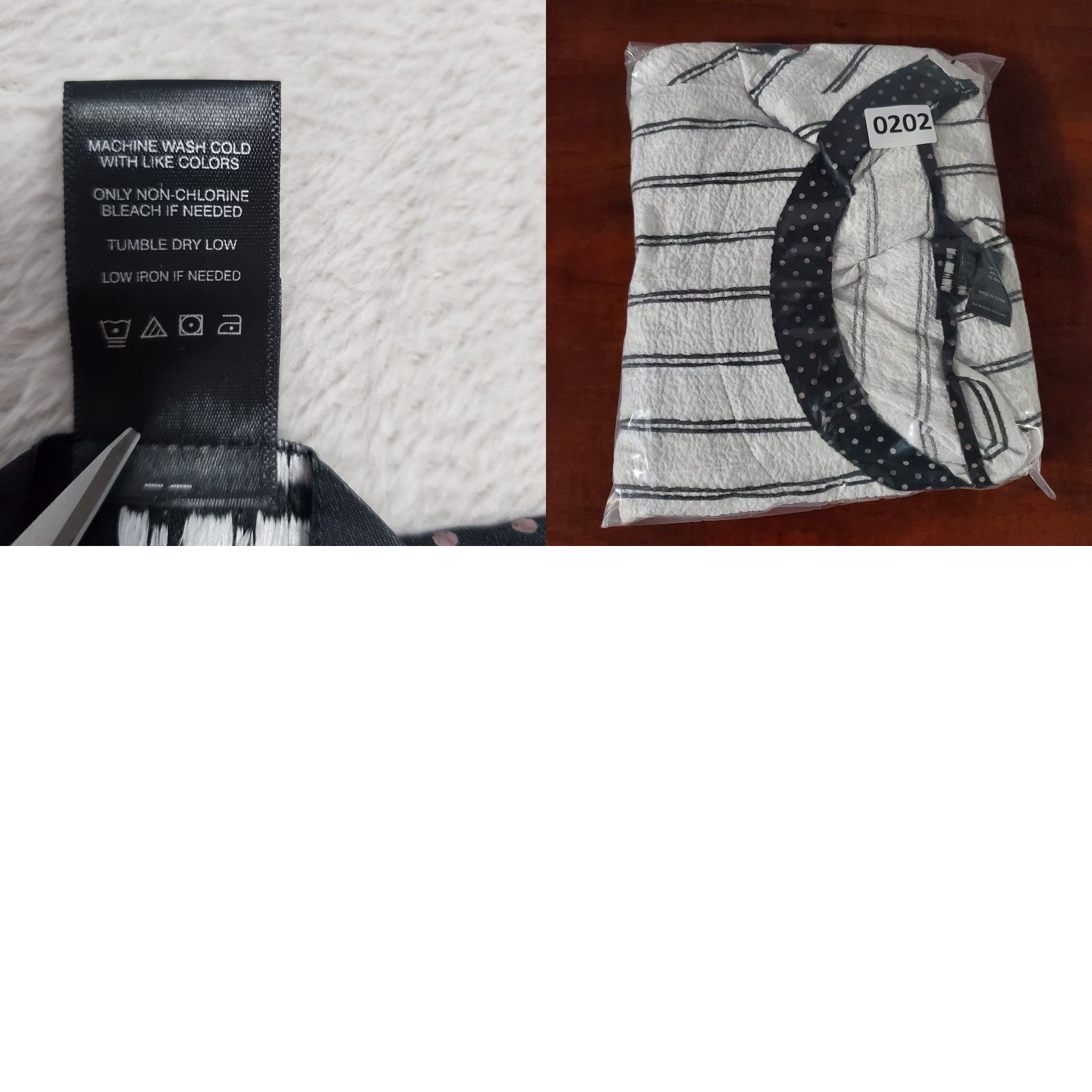 Vintage Ali Miles Tunic Top Women M White Striped Crinkle Roll Tab Sleeve Artsy Size M / US 6-8 / IT 42-44 - 9 Thumbnail