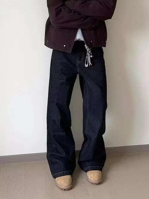 Japanese Brand Dark blue street wash vintage casual jeans Size US 32 / EU 48 - 1 Thumbnail