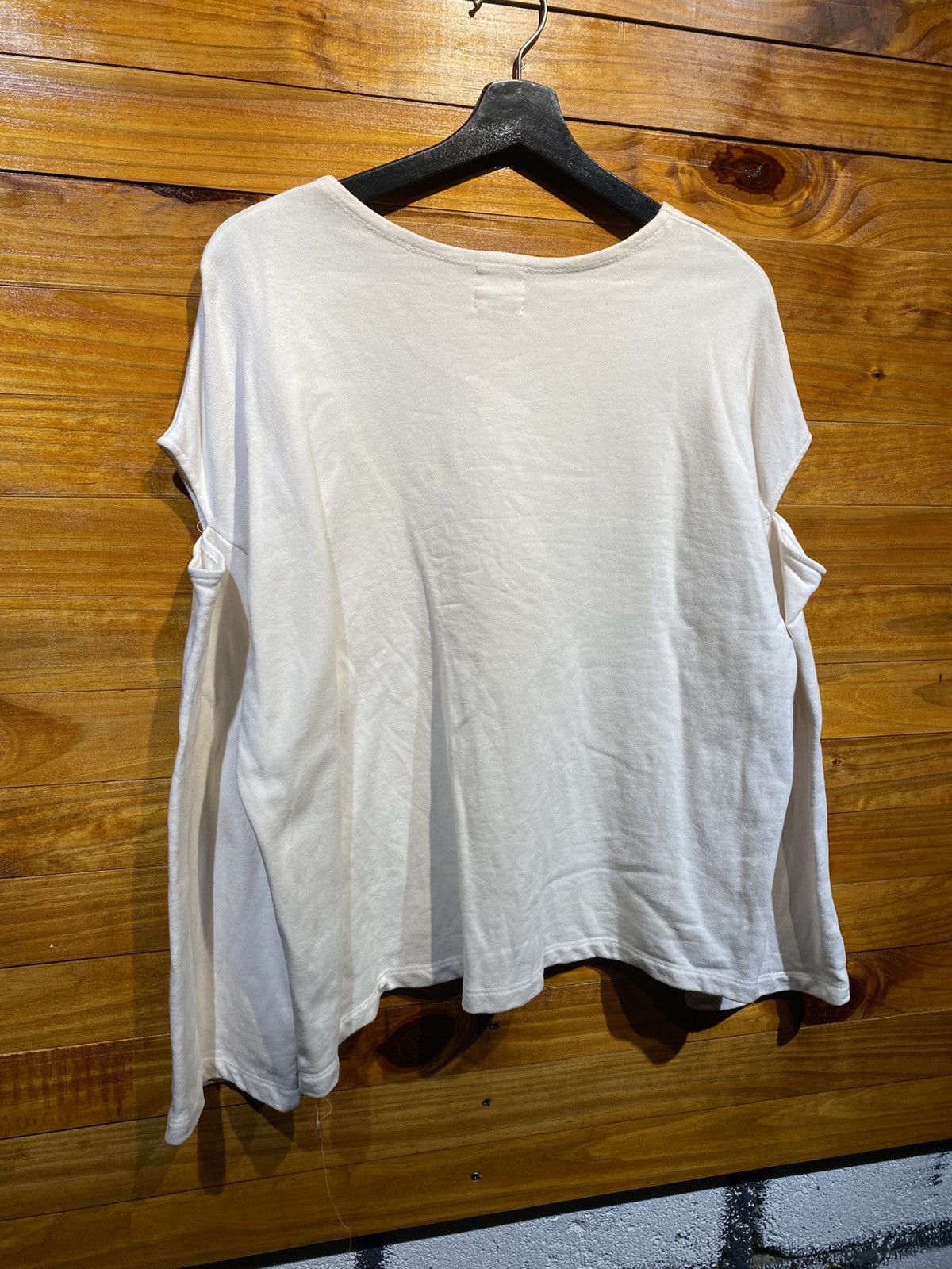 Japanese Brand Vintage RiLi Tokyo White Cotton Cut-Out Sleeve Top – Unisex Size M / US 6-8 / IT 42-44 - 9 Thumbnail