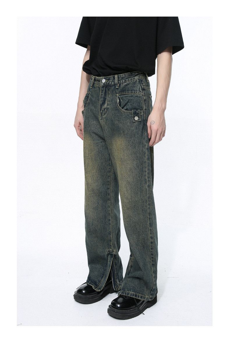 Japanese Brand × Jean Blue Washed Distressed Zipper Jeans Size US 33 - 4 Thumbnail