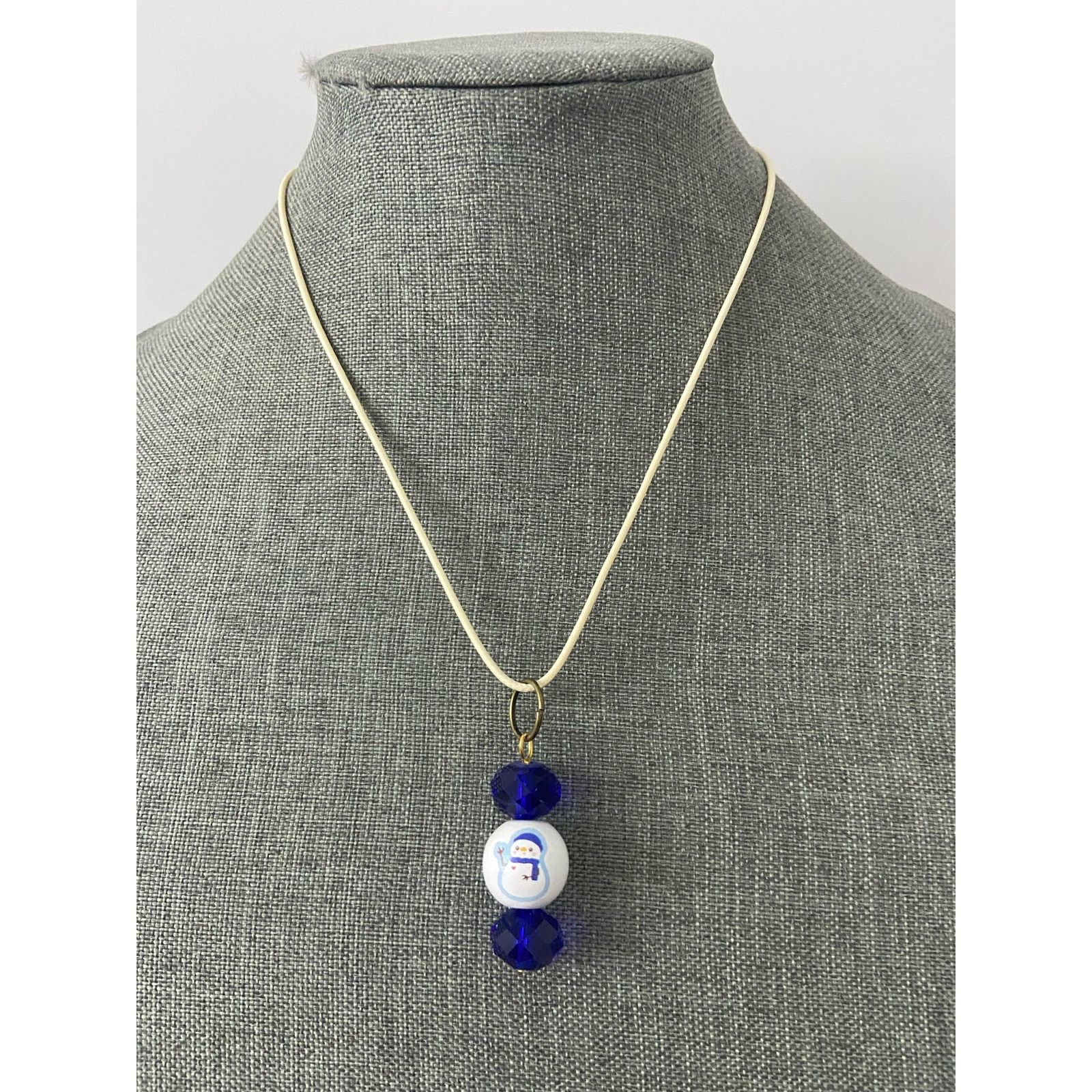 Handmade Handmade snowman pendant necklace Size ONE SIZE - 2 Thumbnail