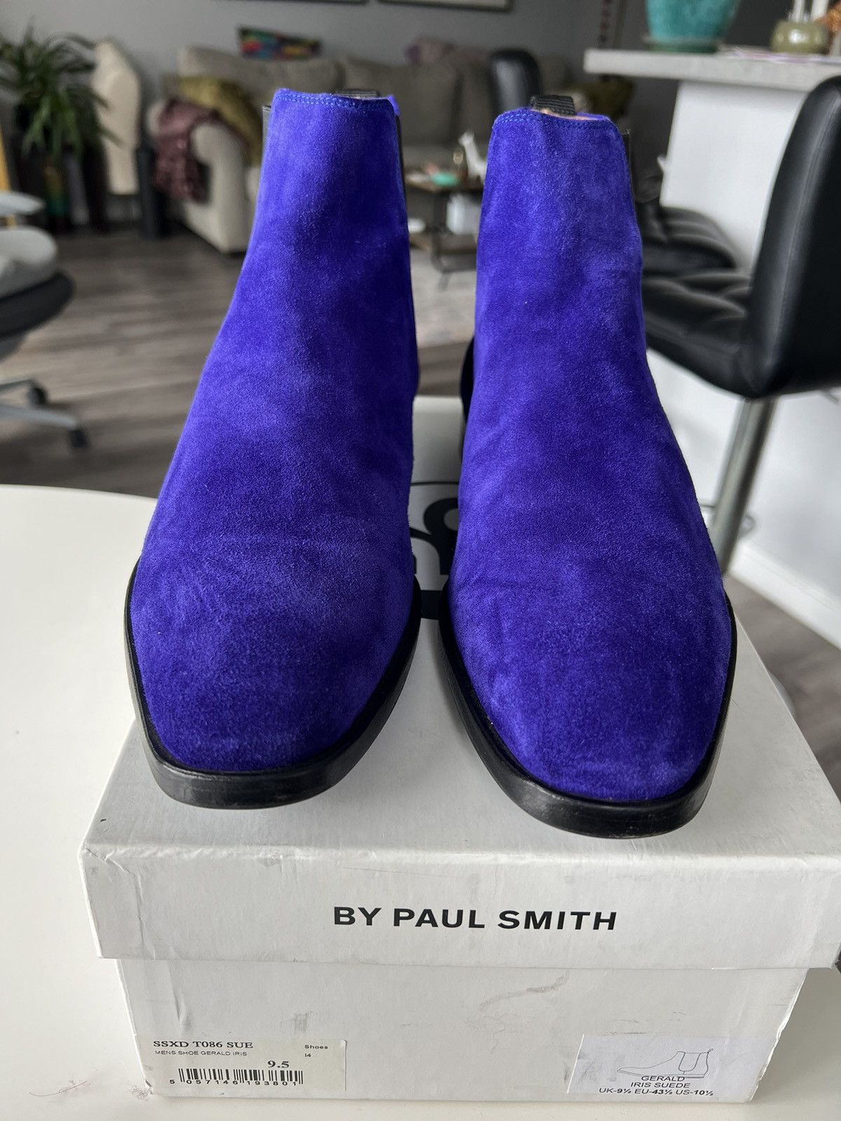 Paul Smith Royal blue suede Chelsea boots Size US 10.5 / EU 43-44 - 4 Thumbnail