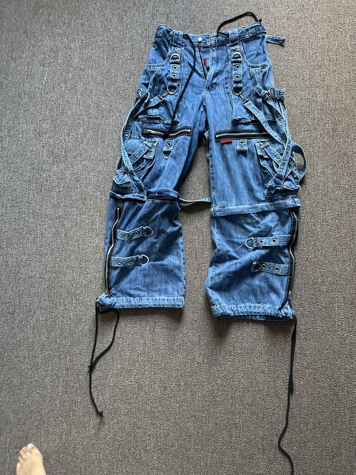 Tripp NYC Tripp NYC Denim X Strap Pants [Light Blue] XXS Size 26" / US 2 / IT 38 - 13 Thumbnail