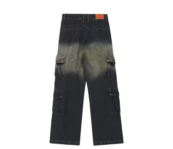 VIBE Retro color contrast straight jeans hiphop mopping pants Size US 34 / EU 50 - 7 Thumbnail