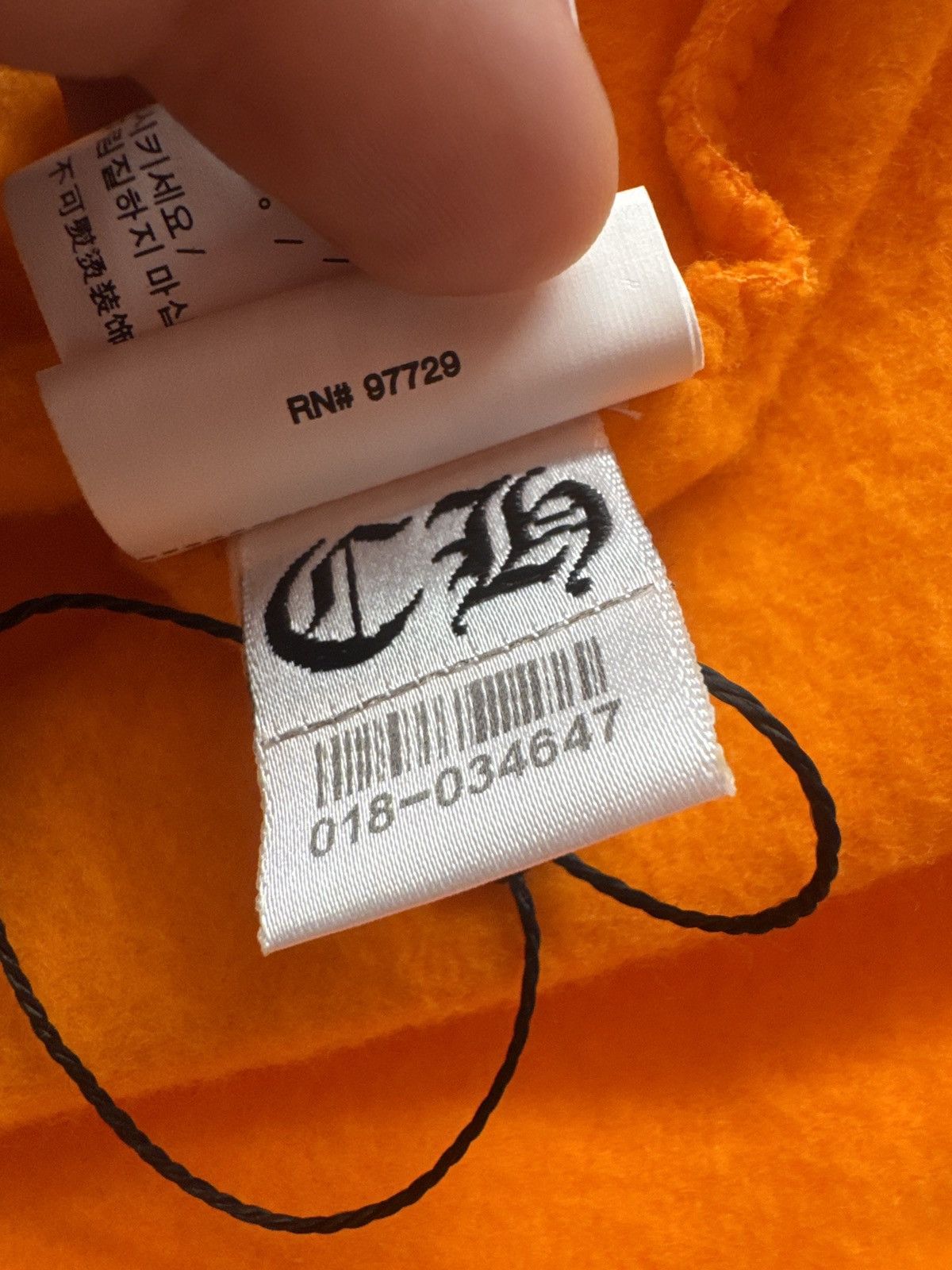 Chrome Hearts Off-White Orange Hoodie '2018 Release' Size US XL / EU 56 / 4 - 6 Thumbnail