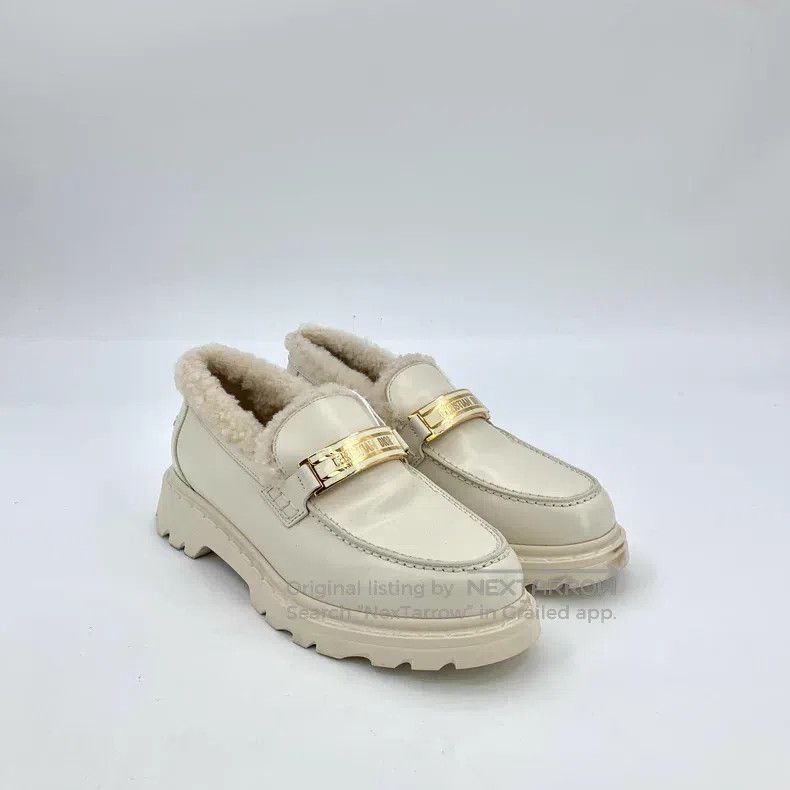 Dior Dior Beige leather round toe casual single shoes loafers Size US 6.5 / IT 36.5 - 2 Thumbnail