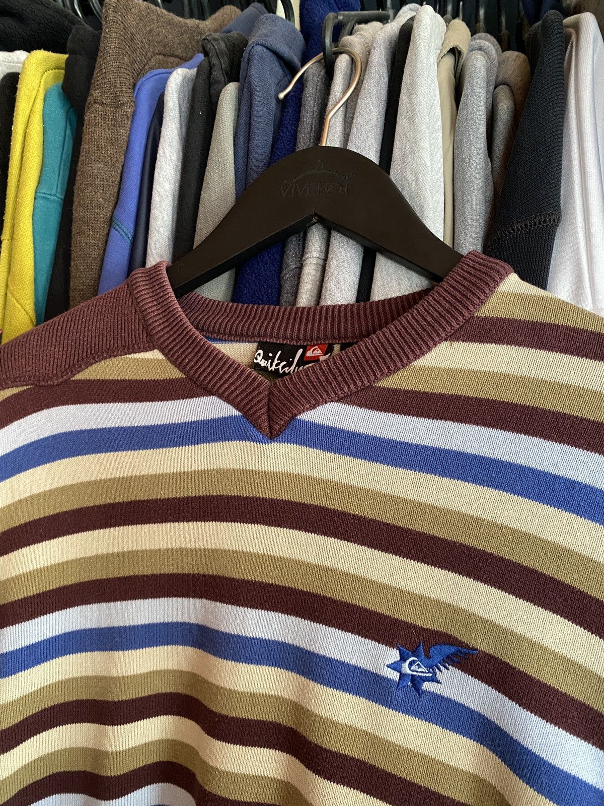 Quiksilver VINTAGE QUIKSILVER STRIPED SWEATER Y2k Surf Size US S / EU 44-46 / 1 - 2 Thumbnail