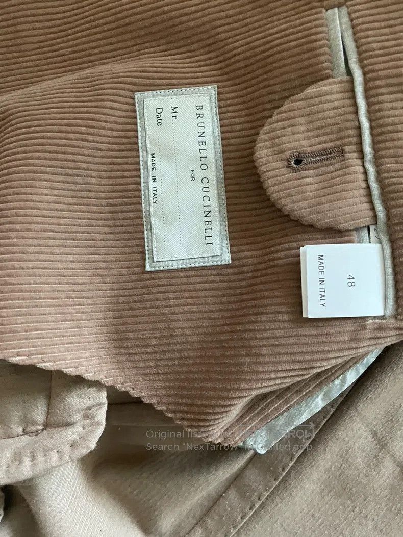 Brunello Cucinelli Brunello Cucinelli Fine Stripe Sea Island Cotton Corduroy Size 48L - 2 Thumbnail