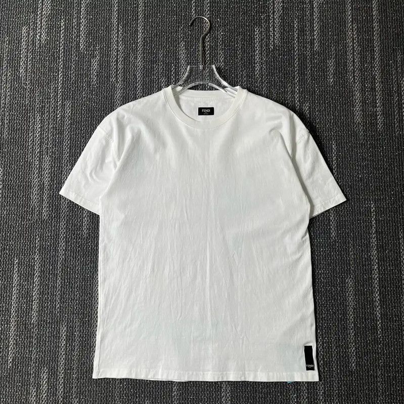 Fendi Fendi Summer White Cotton Embroidered T-Shirt 0089 Size US S / EU 44-46 / 1 - 1 Thumbnail