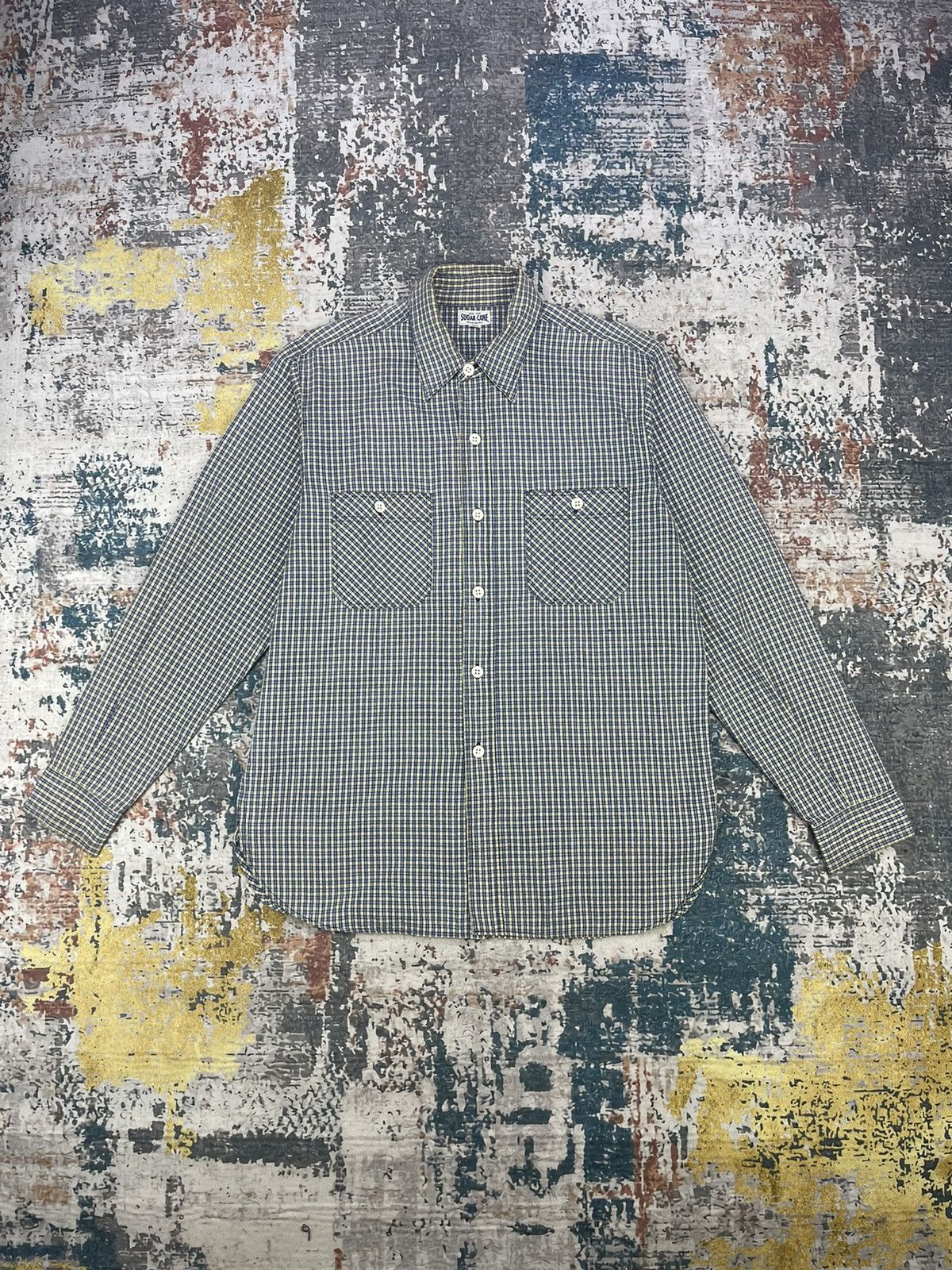 Sugar Cane Vintage Sugar Cane Marble Plaid Flannel Shirt Size US M / EU 48-50 / 2 - 1 Thumbnail