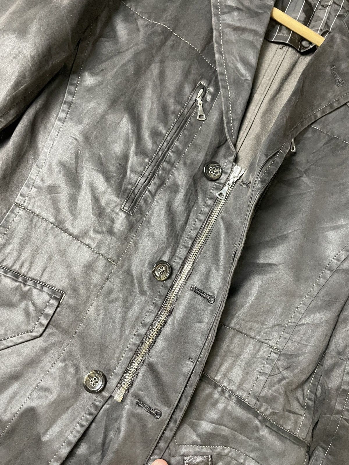 Japanese Brand × Leather × Vintage Japanese Brand Polyester Leather Light Jacket (116) Size US S / EU 44-46 / 1 - 8 Thumbnail