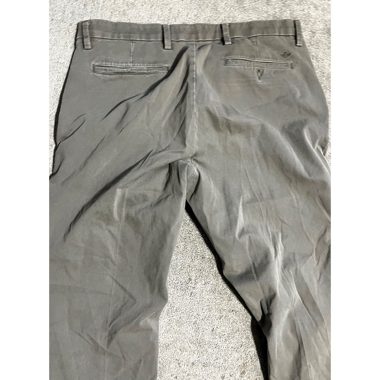 Dockers DOCKERS Pants Flat Front Straight Fit Mens 38x32 Brown Chino Distressed Cotton Belt Loops Angled Size US 38 / EU 54 - 4 Thumbnail