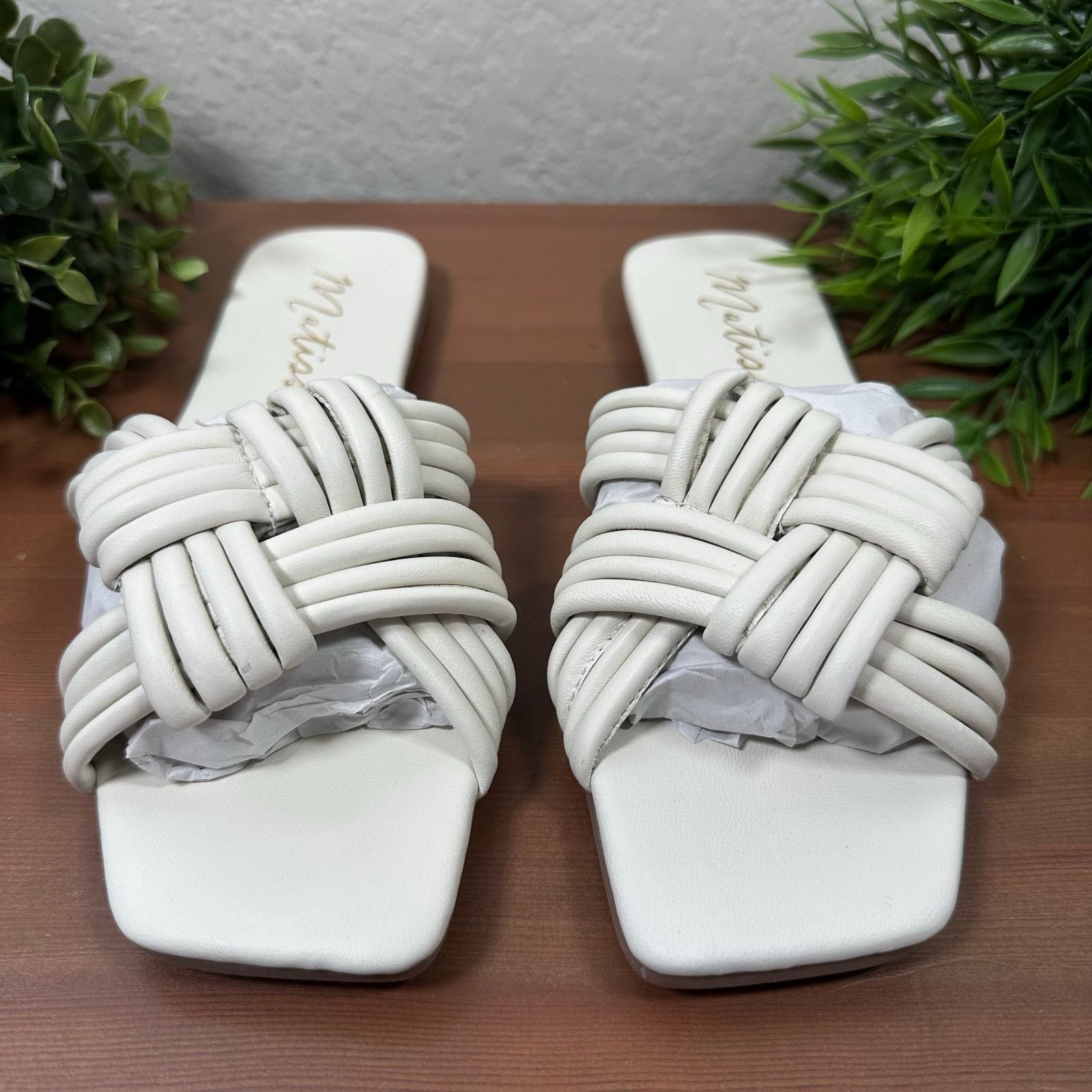 Matisse Matisse Samson Leather Knotted Slide Sandals White Size 6 Size US 6 / IT 36 - 4 Thumbnail