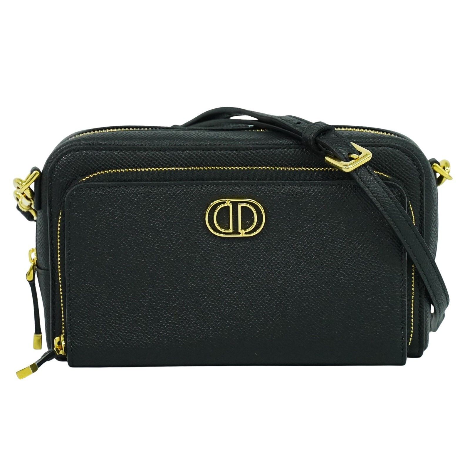 Dior Christian Dior Caro Double Pouch Crossbody Bag Leather Size ONE SIZE - 1 Thumbnail