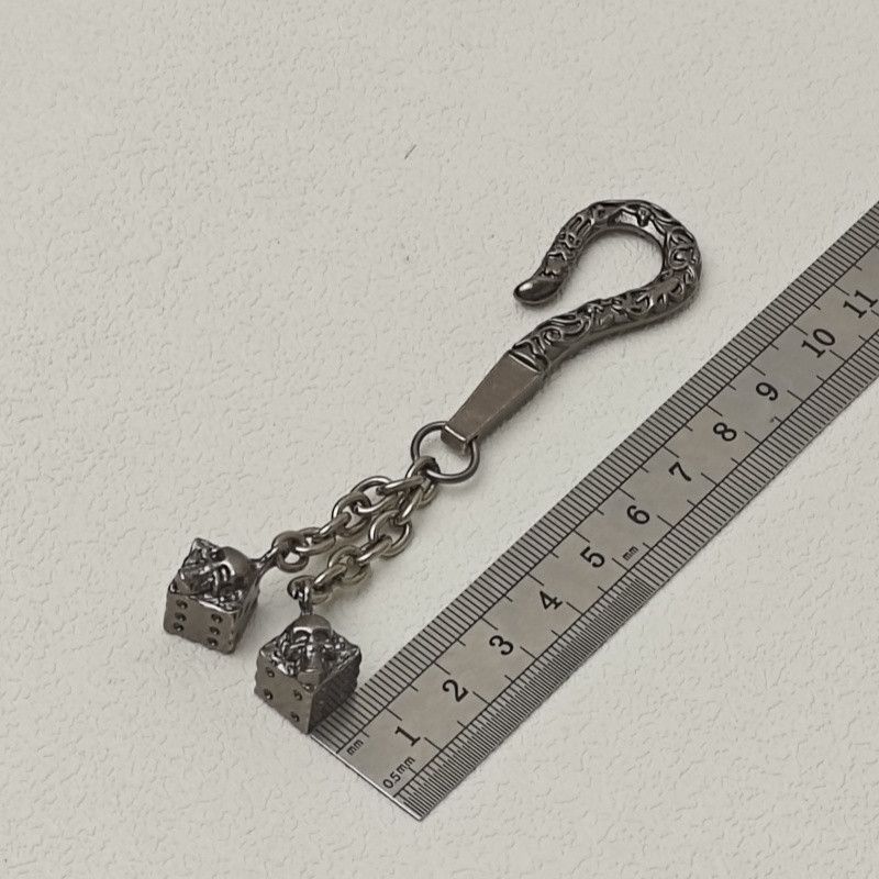 Vintage Retro Dice Skull Pants Chain Ghost Head Size ONE SIZE - 5 Thumbnail