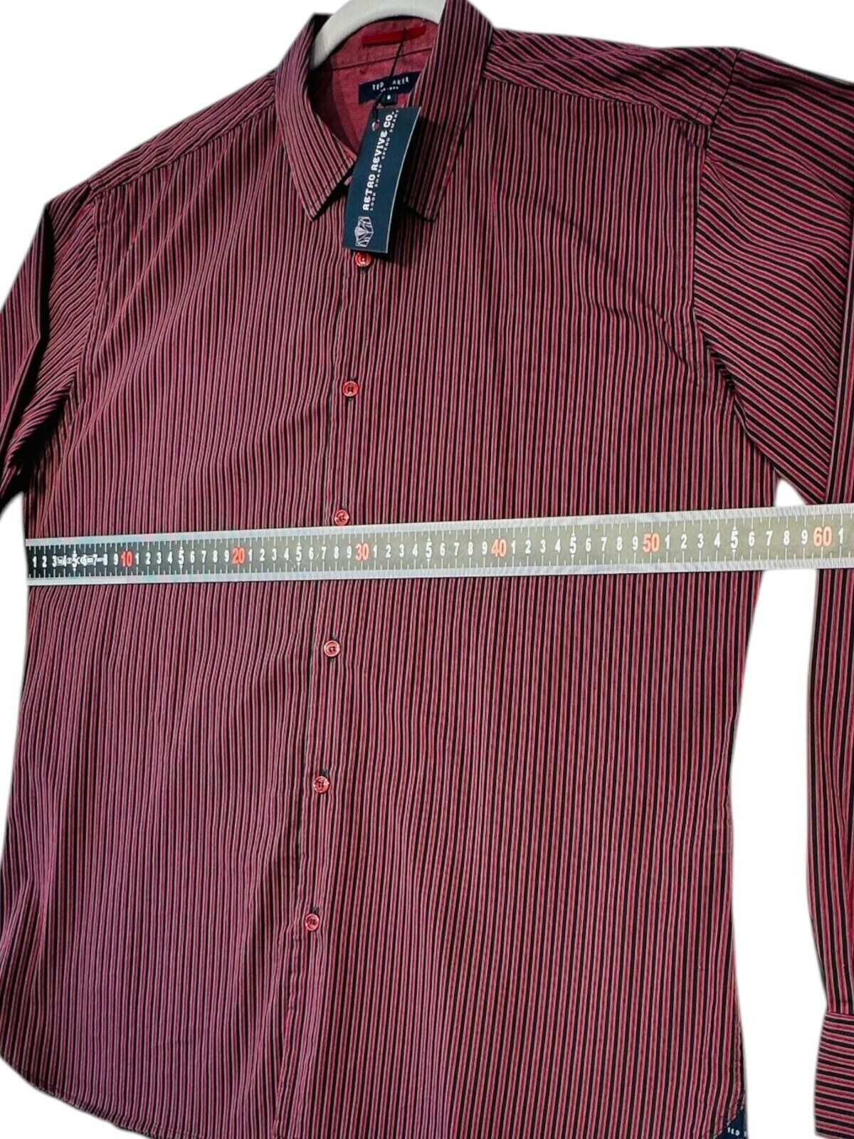 Ted Baker Ted Baker 6 Shirt Men's UK Size 2XL Red Black Stripe Size 48R - 9 Thumbnail