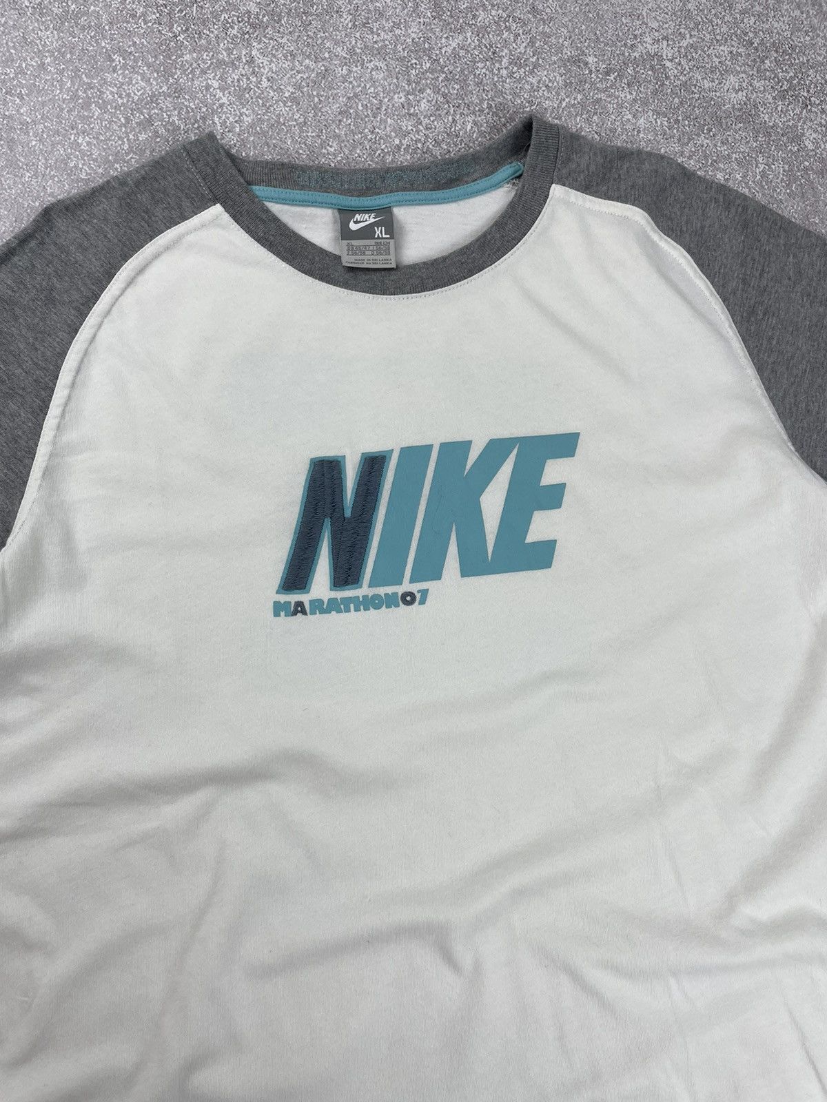 Nike × Vintage Vintage Y2k Nike Marathon Logo Tee T shirt Size US XL / EU 56 / 4 - 5 Thumbnail