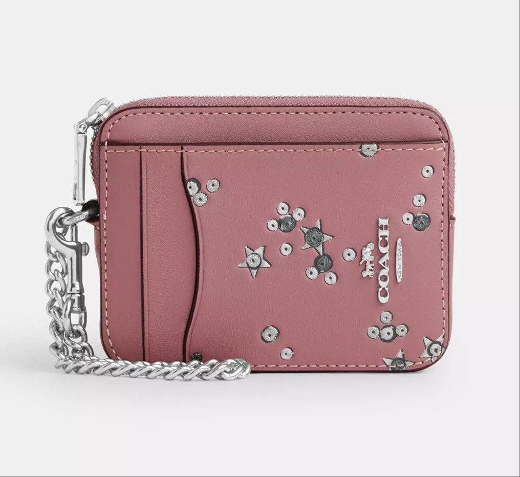 Coach NWT Coach Zip Card Case With Star Print CCO26 Size ONE SIZE - 4 Thumbnail