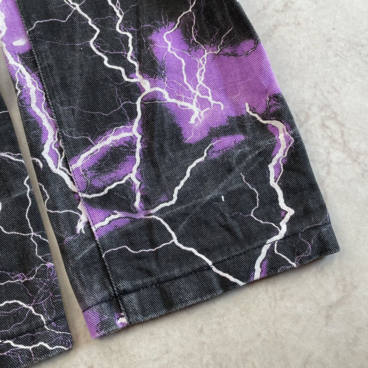 Jaded London × Japanese Brand Jaded London Purple Thunder Bolt Skate Fit Baggy Y2K Jeans Size US 32 / EU 48 - 12 Thumbnail