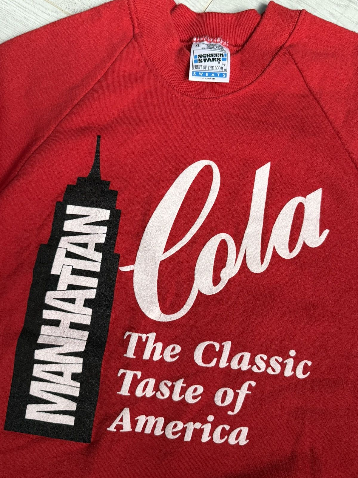 Fruit Of The Loom × Vintage Vintage Fruit OF The Loom 90’s USA Manhattan city sweatshirt Size US XL / EU 56 / 4 - 3 Thumbnail