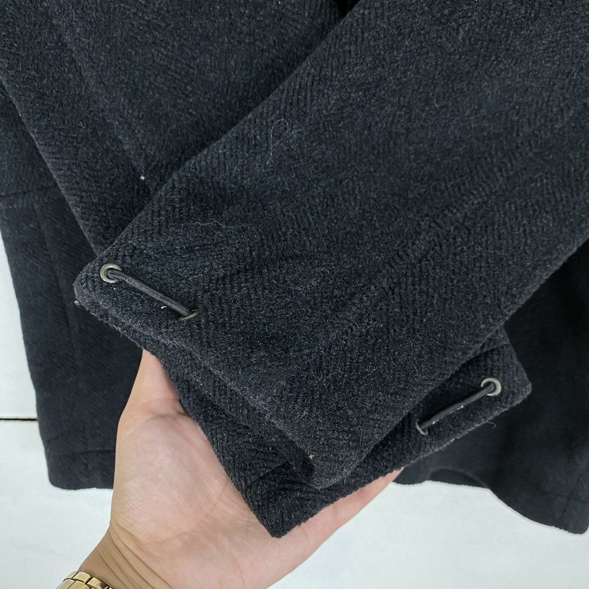 PPFM wool overcoat hoodie