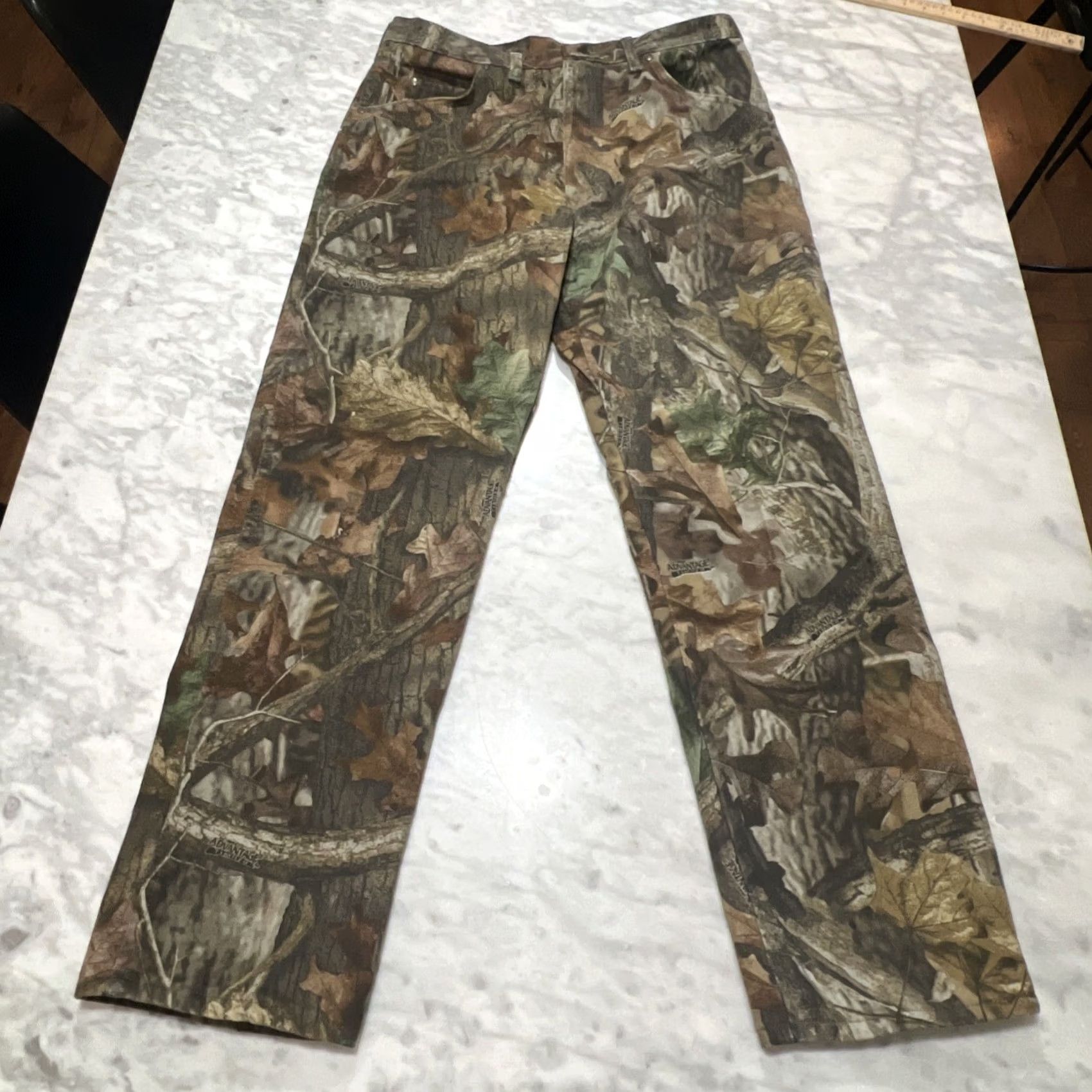 Wrangler Wrangler ProGear Jeans Mens 34x32 Beige Realtree Camo Straight Leg Hunting Pants Size US 34 / EU 50 - 3 Thumbnail
