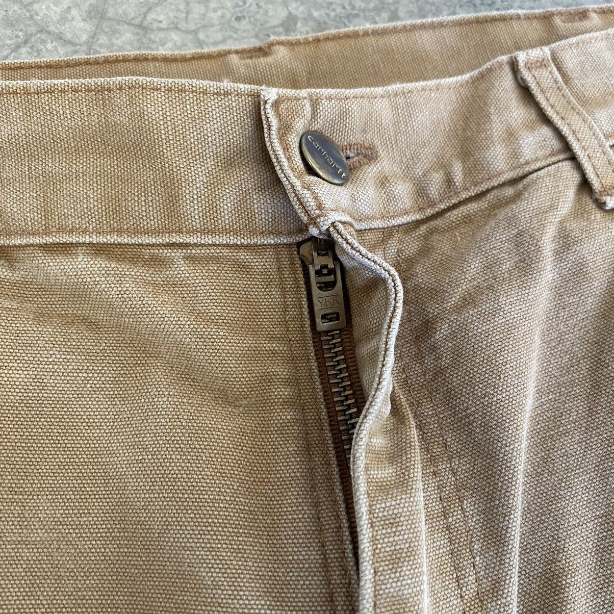 Carhartt VTG Carhartt Double Knee Faded Tan Dirty Carpenter Pants Size US 33 - 11 Thumbnail