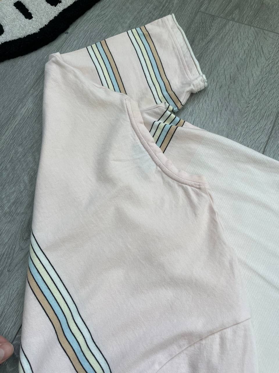 Japanese Brand × Vintage × Yves Saint Laurent Vintage YSL Yves Saint Laurent Striped Japan White Tee Size US M / EU 48-50 / 2 - 9 Thumbnail