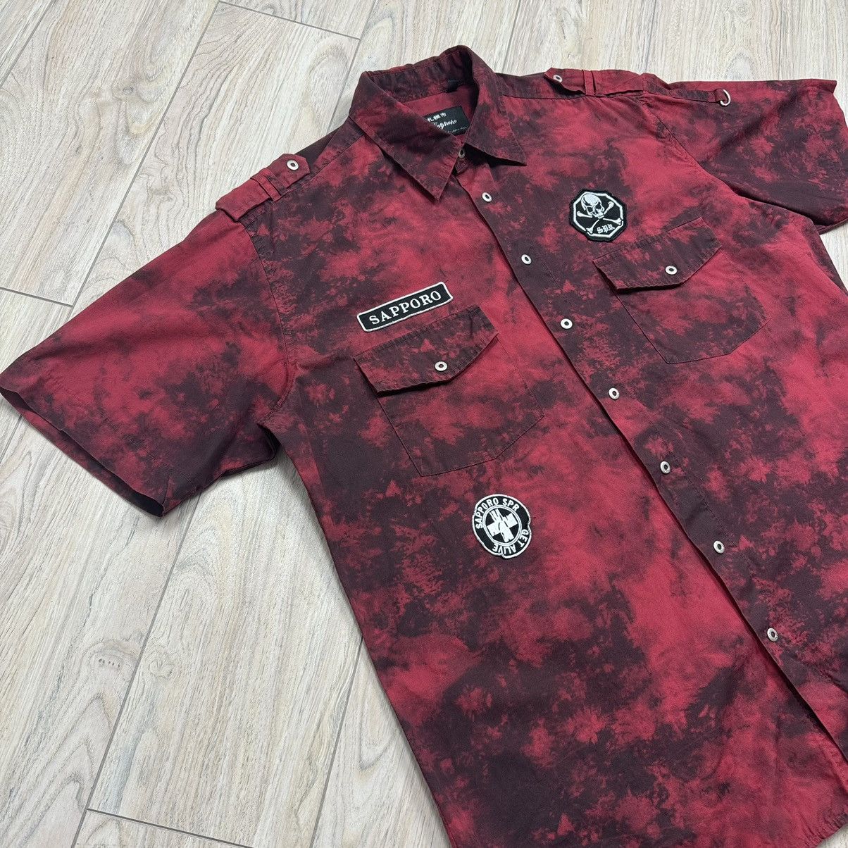 Affliction Vintage Japanese Affliction Style Skull Acid Wash Shirt Size US XL / EU 56 / 4 - 2 Thumbnail