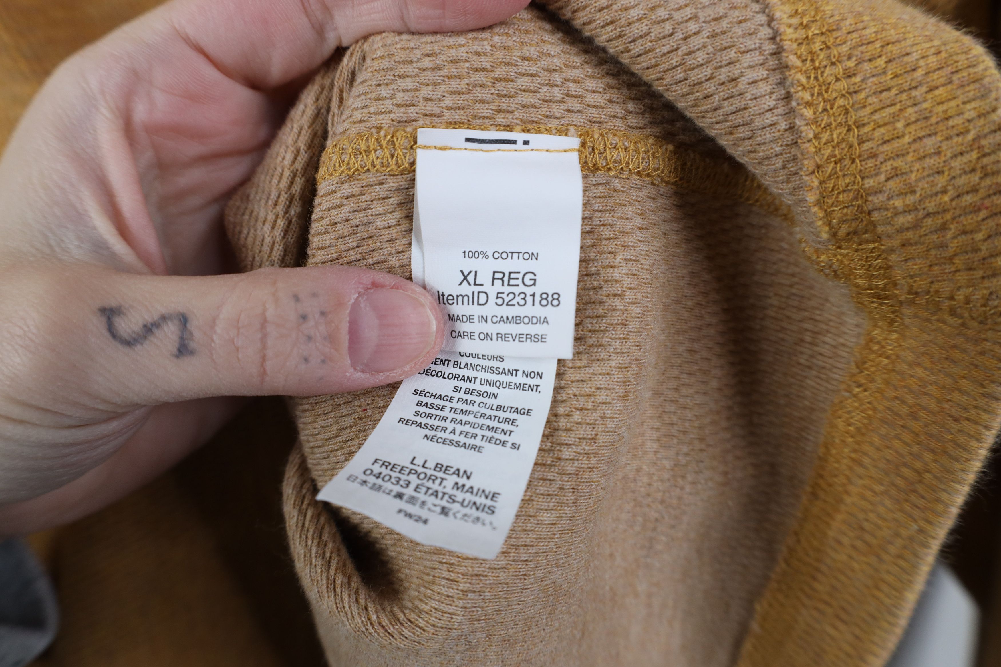 L.L. Bean Vintage LL Bean Waffle Knit Long Sleeve Henley T-Shirt Size US XL / EU 56 / 4 - 8 Thumbnail