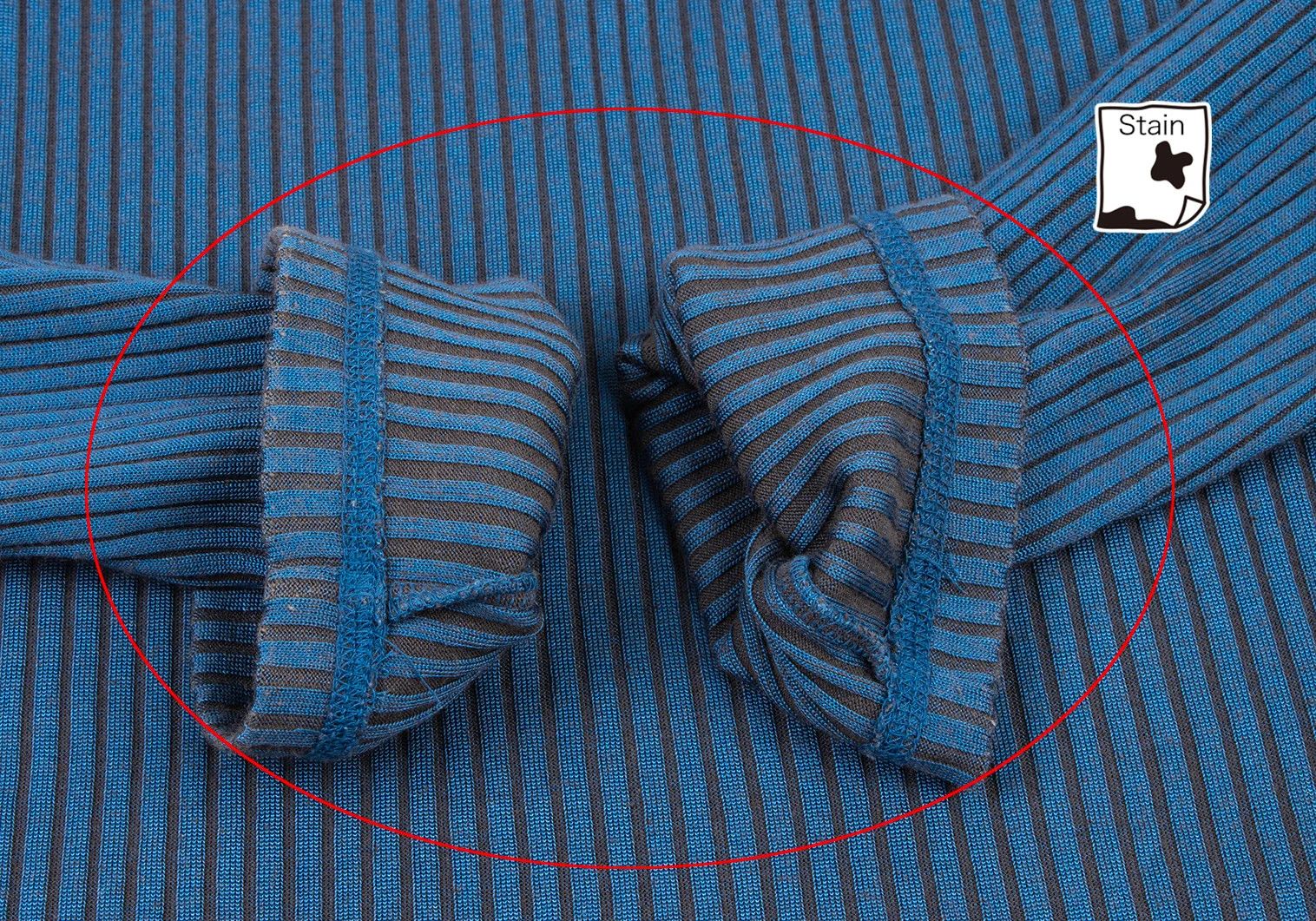 Jean Paul Gaultier Satin Color Ribbed Long Sleeve Polo Shirt in Blue Black Size US M / EU 48-50 / 2 - 10 Thumbnail