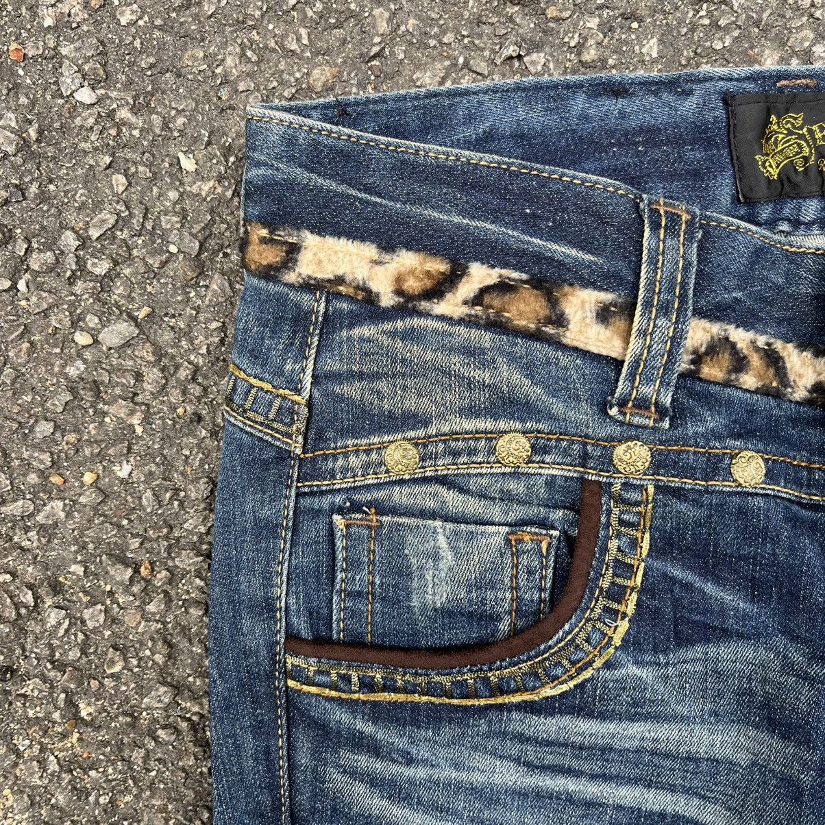 Hysteric Glamour Japanese Red Pepper Jeans Studded Leopard Fax Fur Denim Size 26" / US 2 / IT 38 - 5 Thumbnail