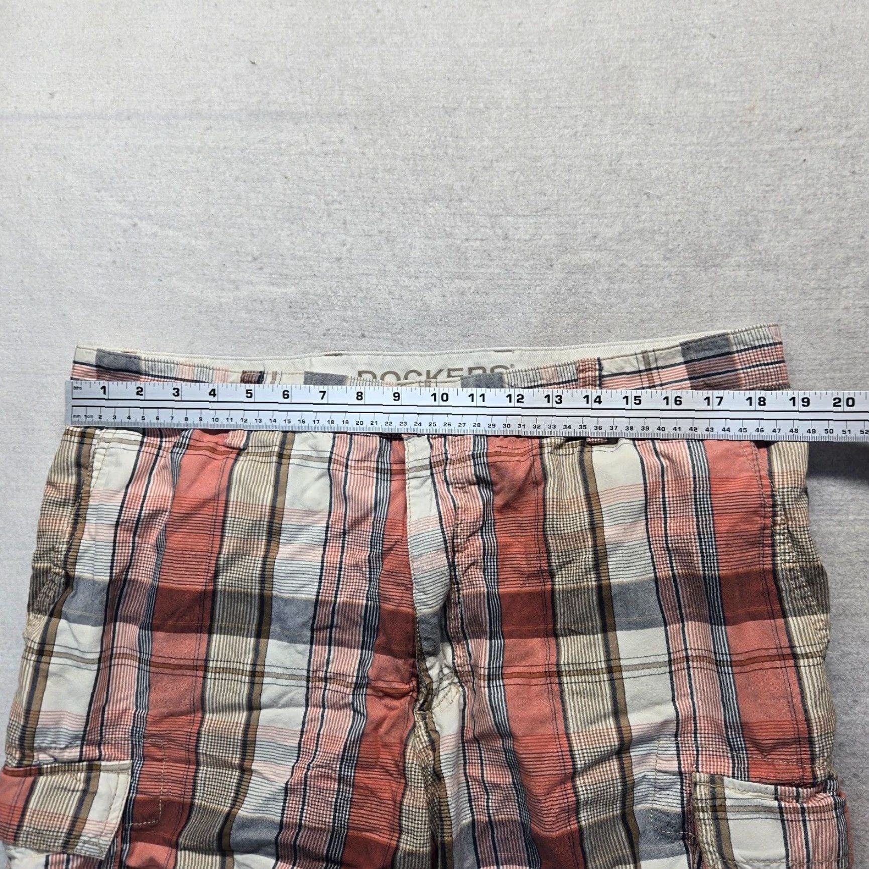 Dockers DOCKERS Relaxed Fit Orange Plaid Cotton 5 Pocket Shorts Men's Size 38 Size US 38 / EU 54 - 5 Thumbnail