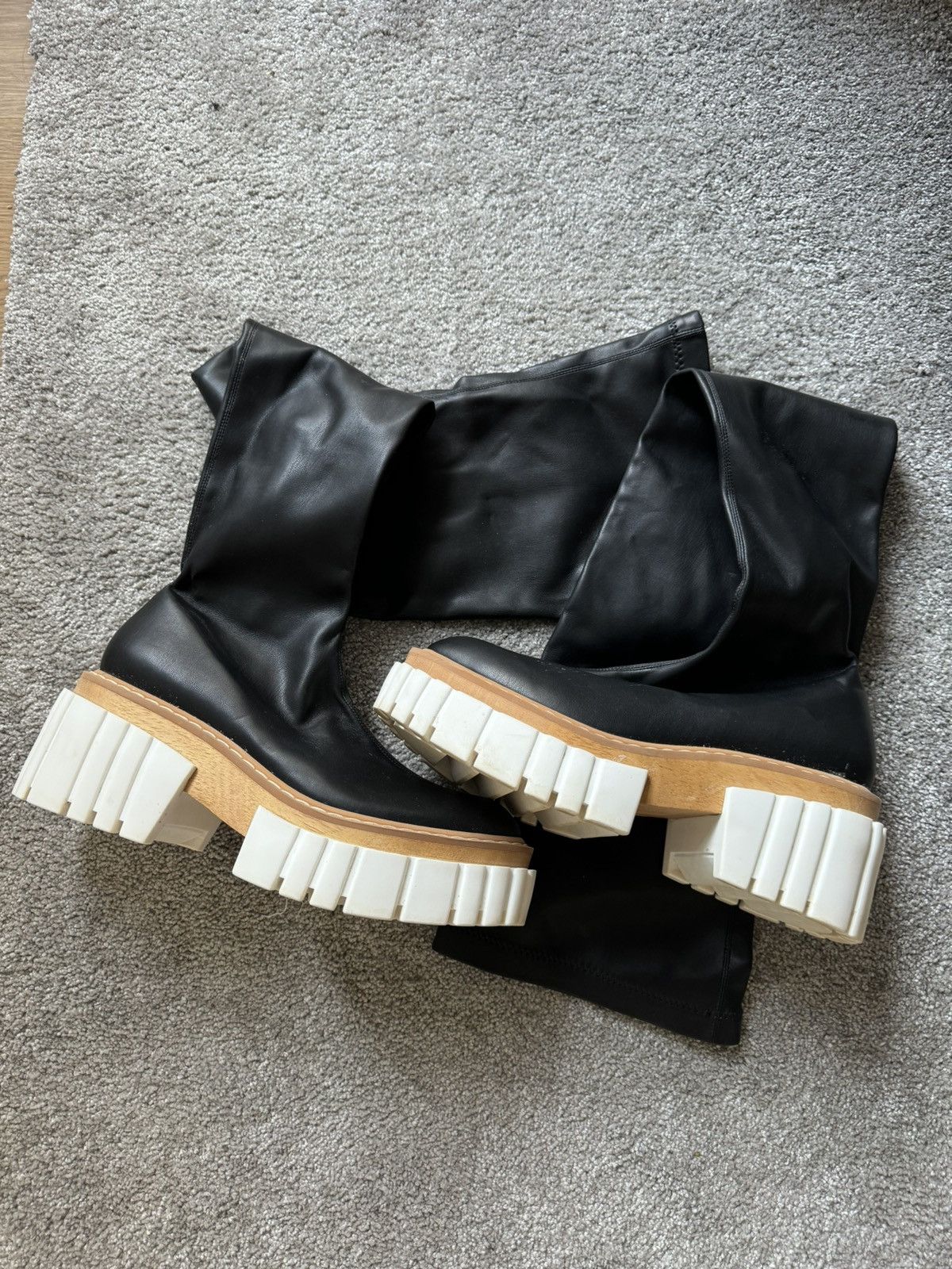 Stella McCartney Stella Mccartney Emilie Leather Platform Boots Size US 10 / IT 40 - 1 Thumbnail