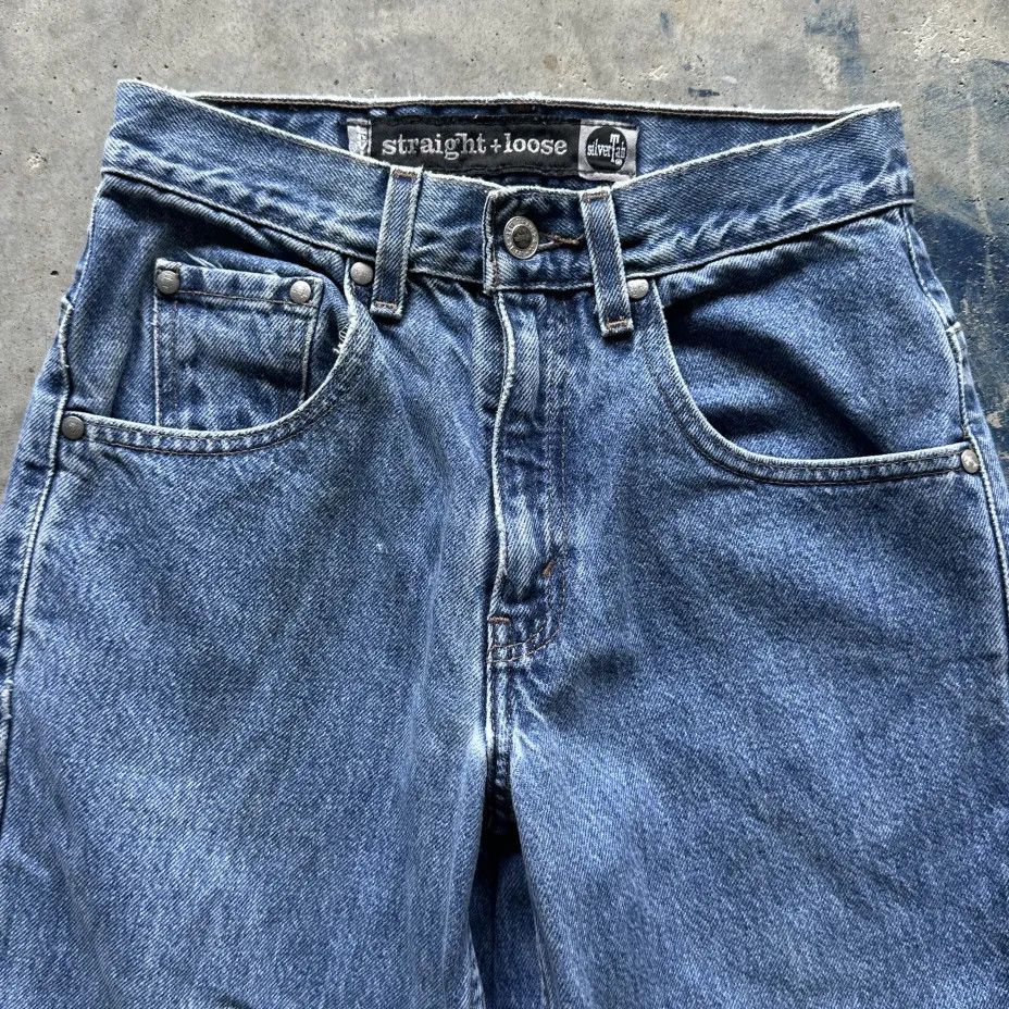 Levi's Vintage Levi's Silver Tab Wide Leg Denim Jeans Size 26" / US 2 / IT 38 - 5 Thumbnail