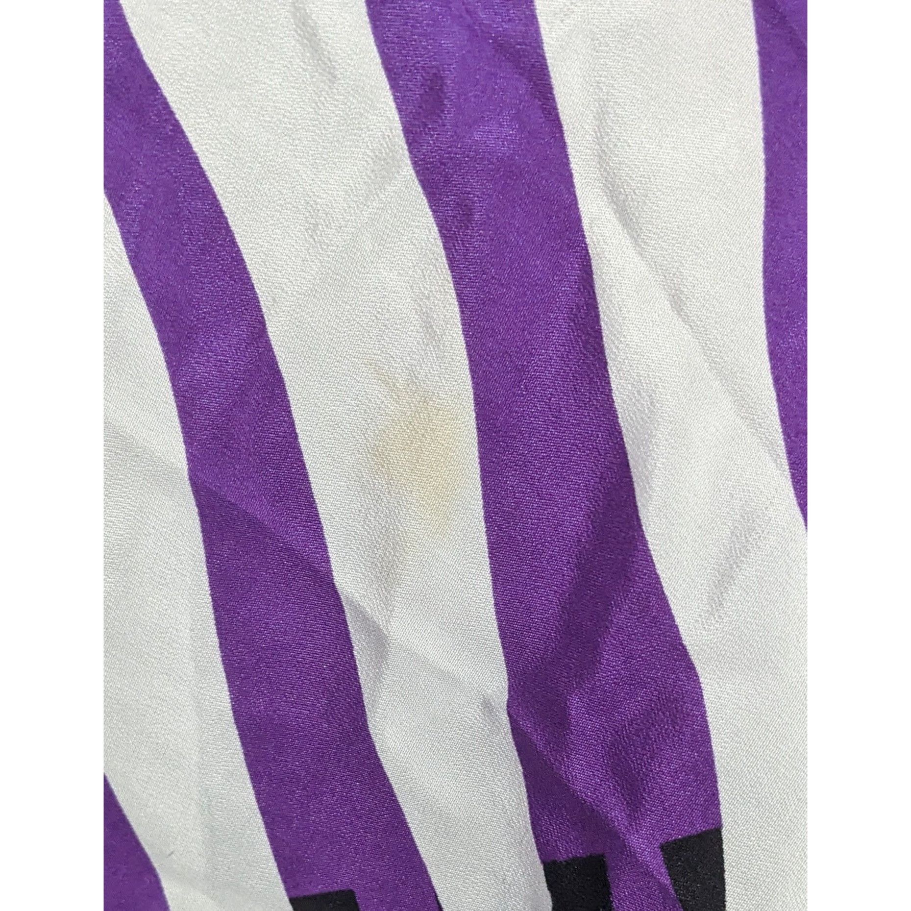 Diane von Furstenberg Vintage Diane Von Furstenberg Purple Stripe Silk Fringe Scar Size ONE SIZE - 6 Thumbnail