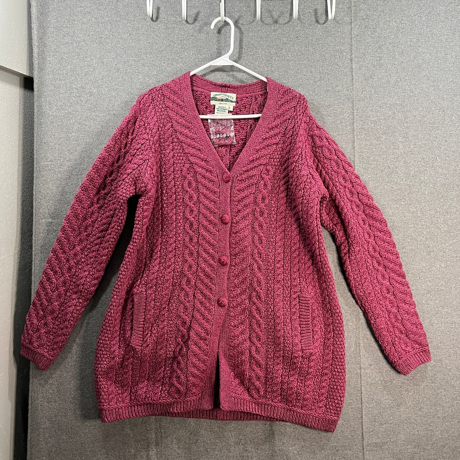 Aran Crafts Aran Craft Merino Wool Women's Sweater Size L / US 10 / IT 46 - 1 Thumbnail