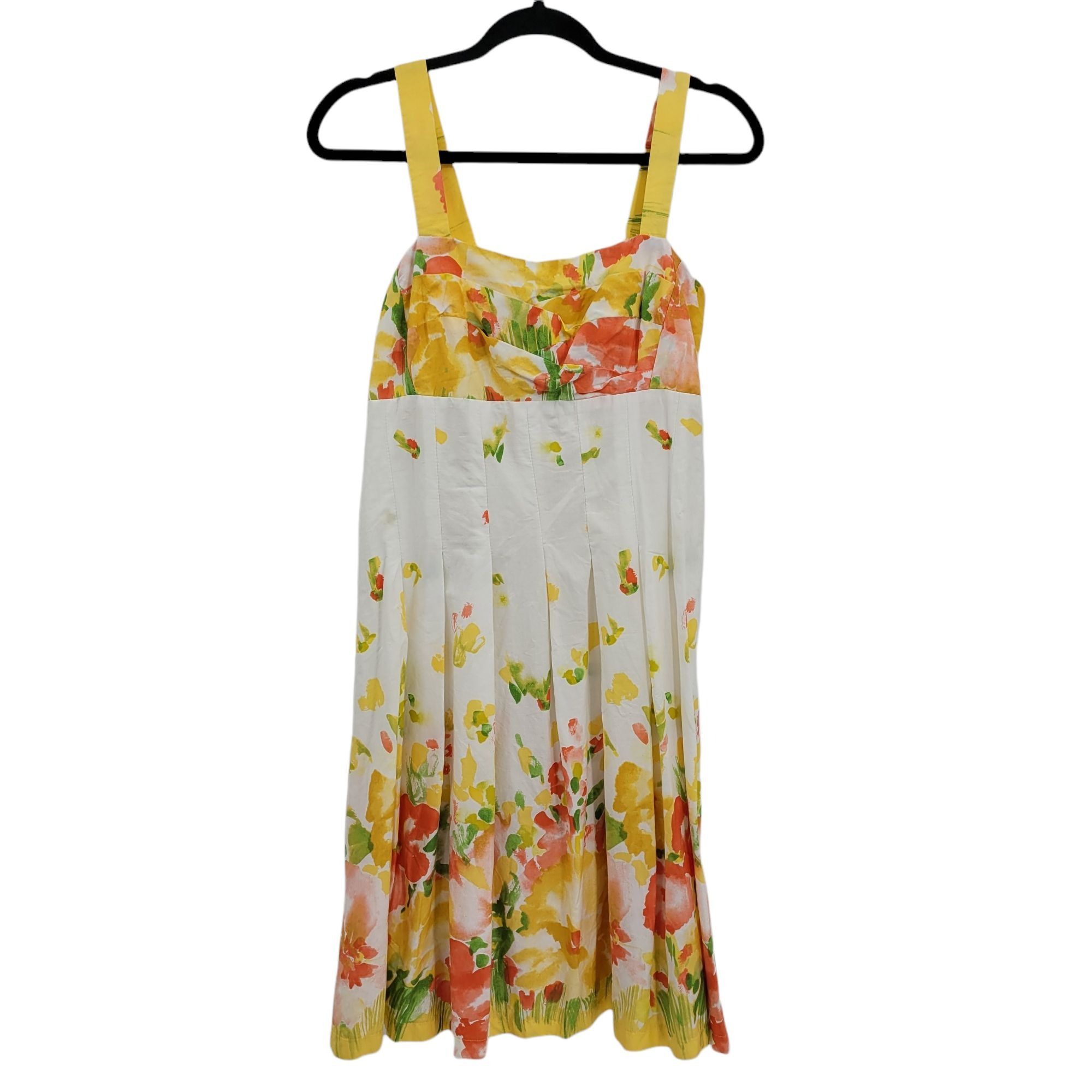 Vintage Vtg Apron Dress Sz 8 Cotton Cottagecore Peasant White Spring Size M / US 6-8 / IT 42-44 - 3 Thumbnail