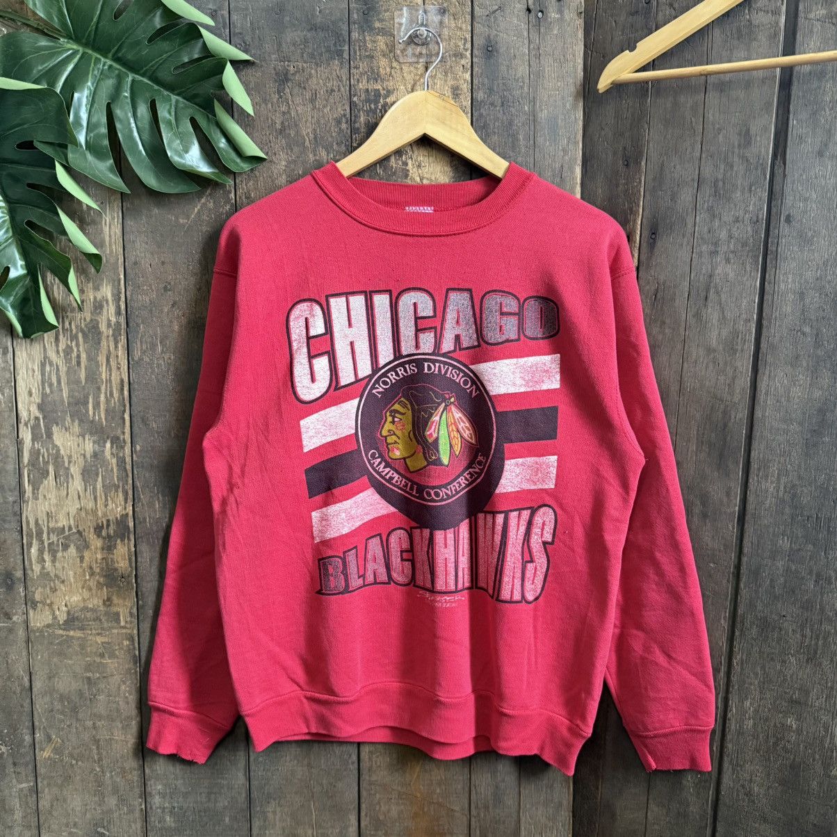Starter Vintage 90’s Starter Chicago Blackhawks Sweatshirt Size US M / EU 48-50 / 2 - 1 Thumbnail