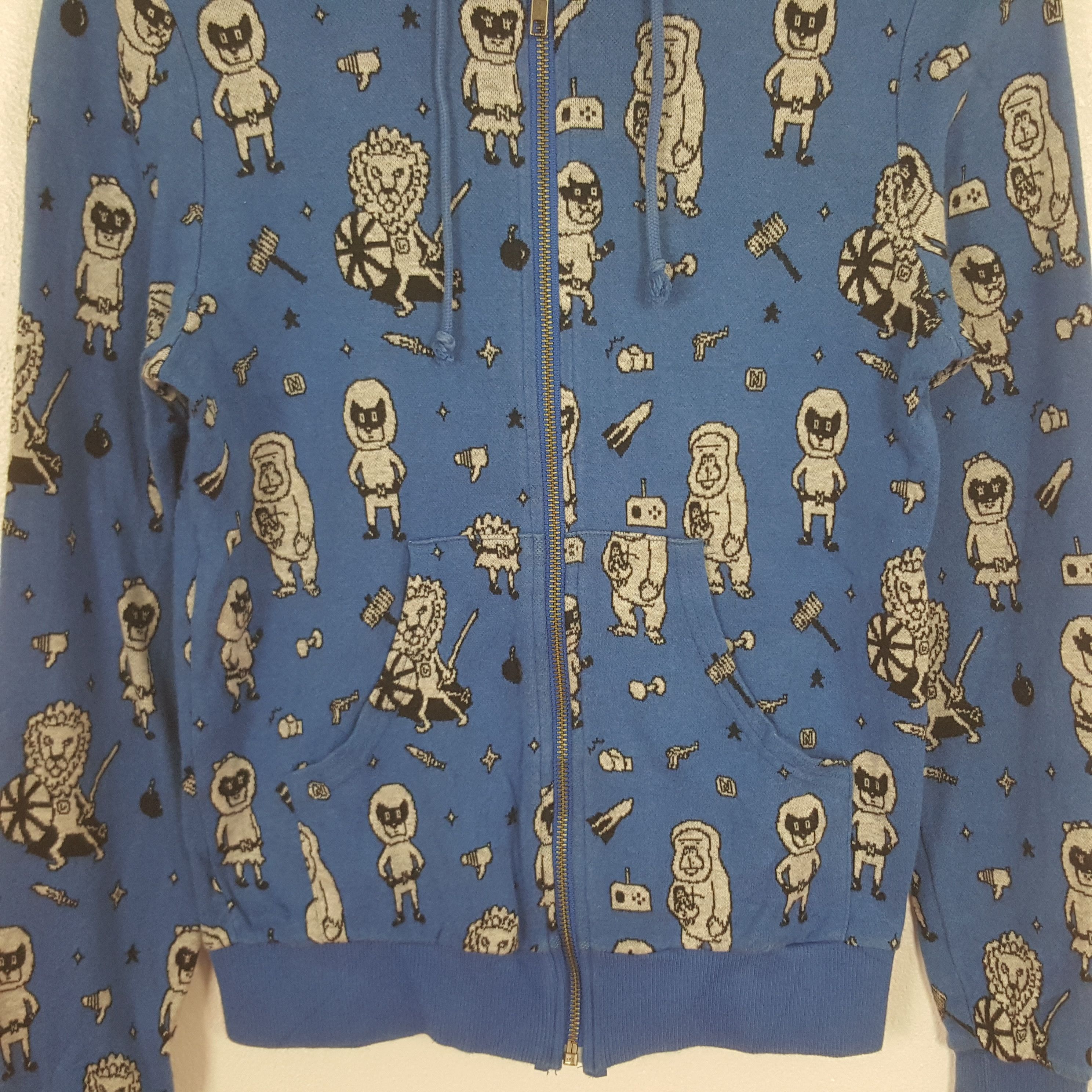 Ne-Net Vintage Ne-Net by Issey Miyake Full Print Hoodies C304N17 Size US XS / EU 42 / 0 - 2 Thumbnail