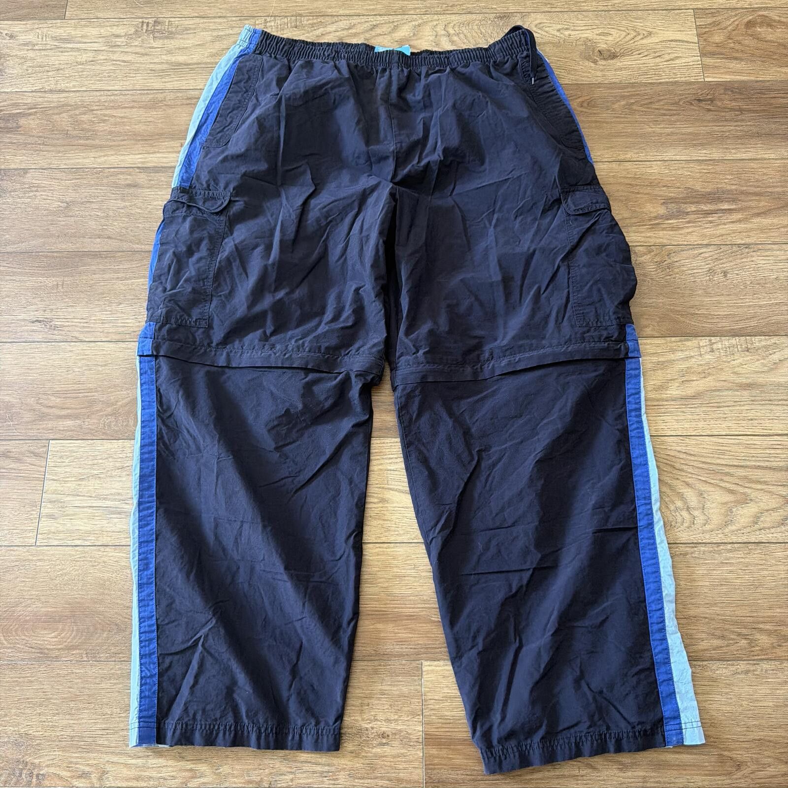 Other Vintage Y2K 90s Convertible Track Cargo Pants Wide Leg Skate Size US 36 / EU 52 - 2 Thumbnail