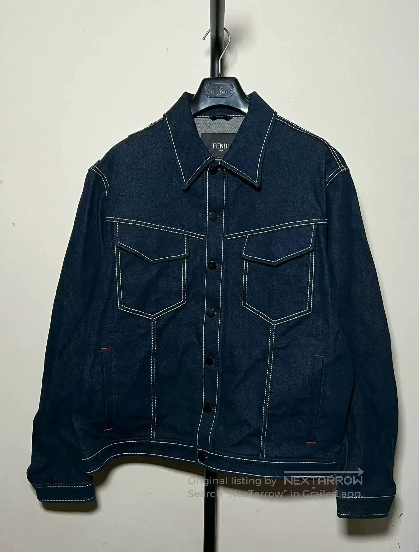 Fendi fendi blue logo denim jacket outerwear. Size US L / EU 52-54 / 3 - 1 Thumbnail